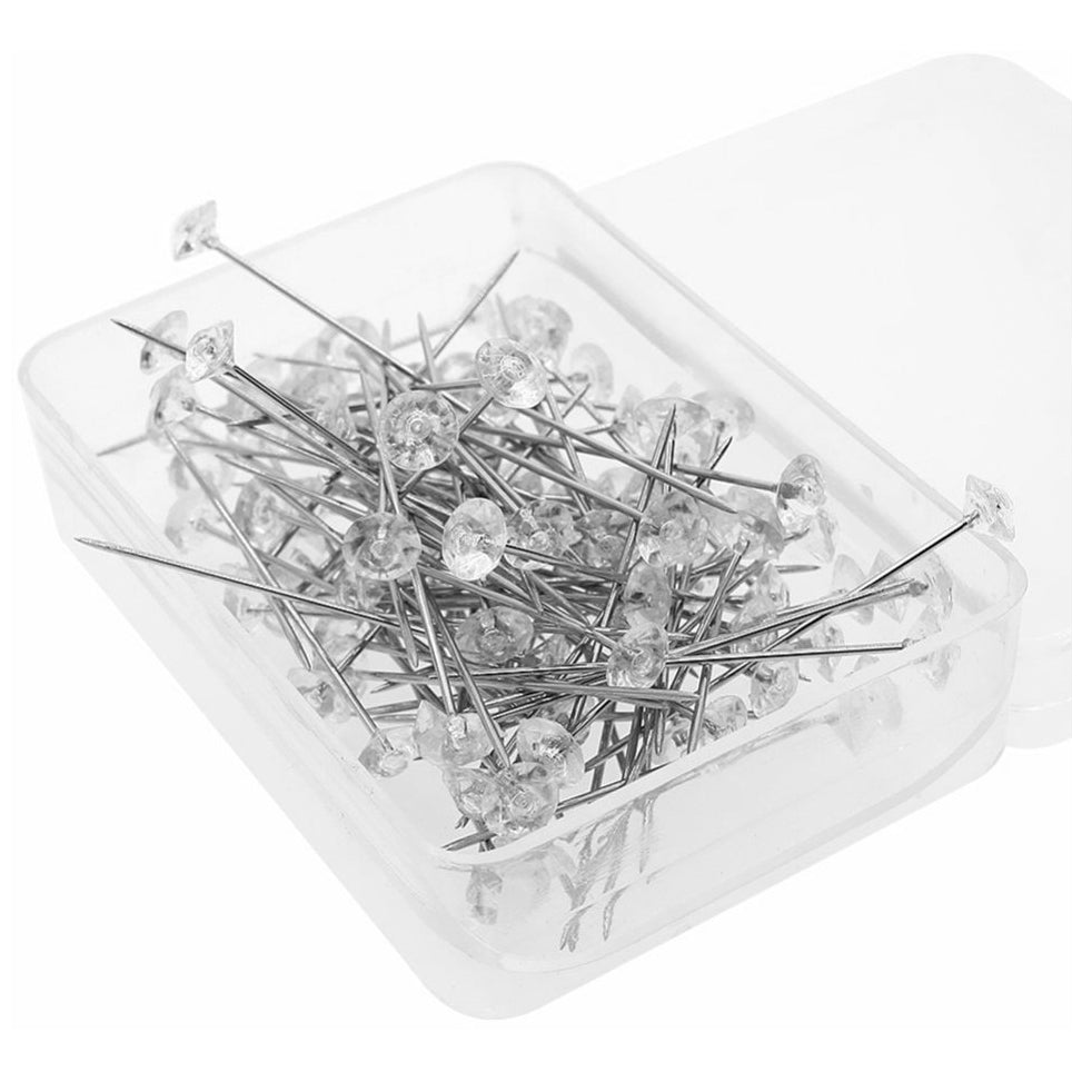 2 Inch Rhinestone Corsage Pins Straight Head Floral Pins for Wedding Bouquets, Sewing, Quilting and DIY Crafts