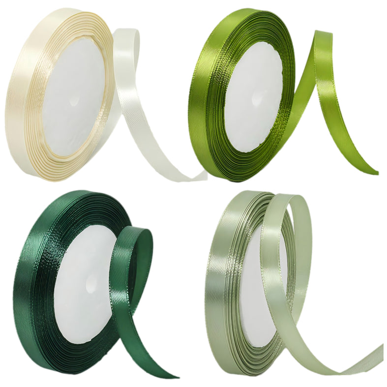 Satin Ribbon 4 Rolls 40 Yards for Gift Wrapping Crafts Weddings and Decorations