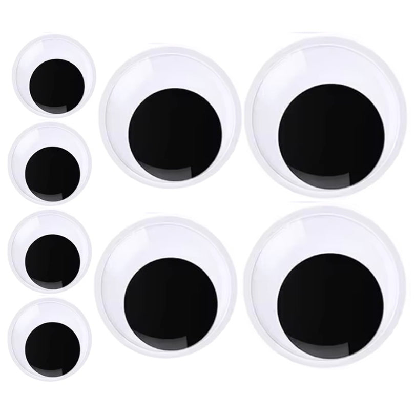 Large Self Adhesive Wiggle Googly Eyes for Crafts Halloween Decorations and DIY Projects