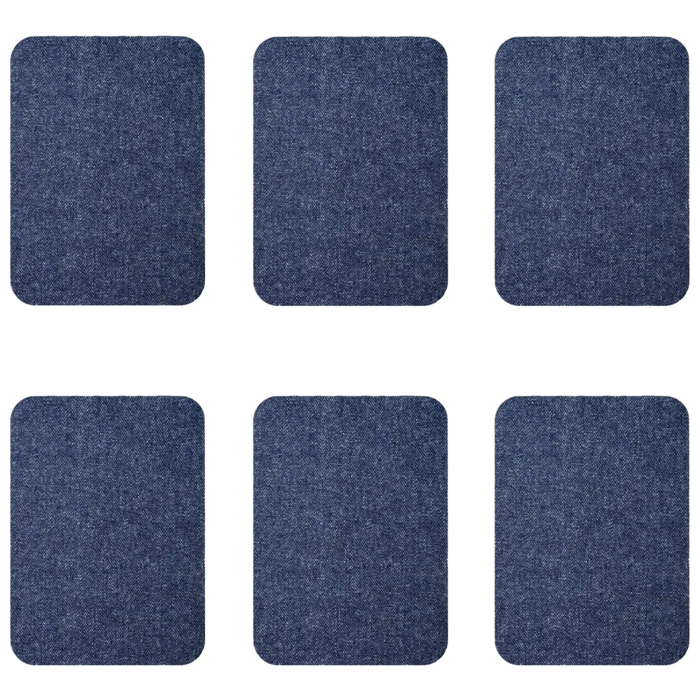 Cotton Iron-On Fabric Repair Patches for Clothing Inside and Outside Strong Adhesive, Pack of 6