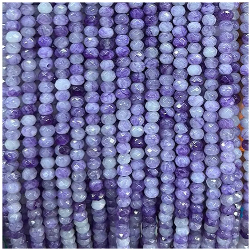 Multicolor Natural Rondelle Stone Beads 38cm Strand for Jewelry Making and DIY Crafts