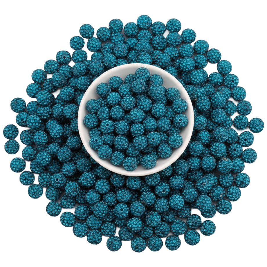 Sparkle Rhinestone Clay Beads Round Disco Spacer Beads for Jewelry Making, Bracelets, Earrings and DIY Craft Projects