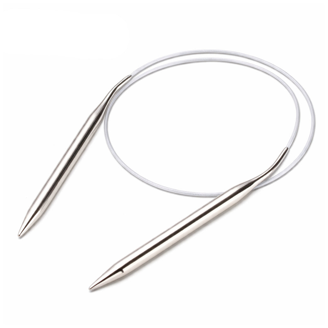 16 Inch Stainless Steel Circular Knitting Needles for Hats Sleeves Socks and Small Projects