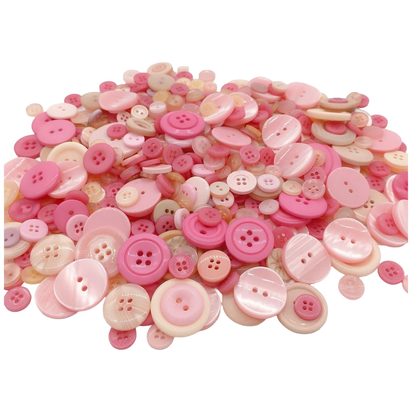 Assorted Resin Buttons 2 and 4 Hole Mixed Sizes 0.9 to 3.5 cm for Sewing and DIY Crafts, Pack of 500