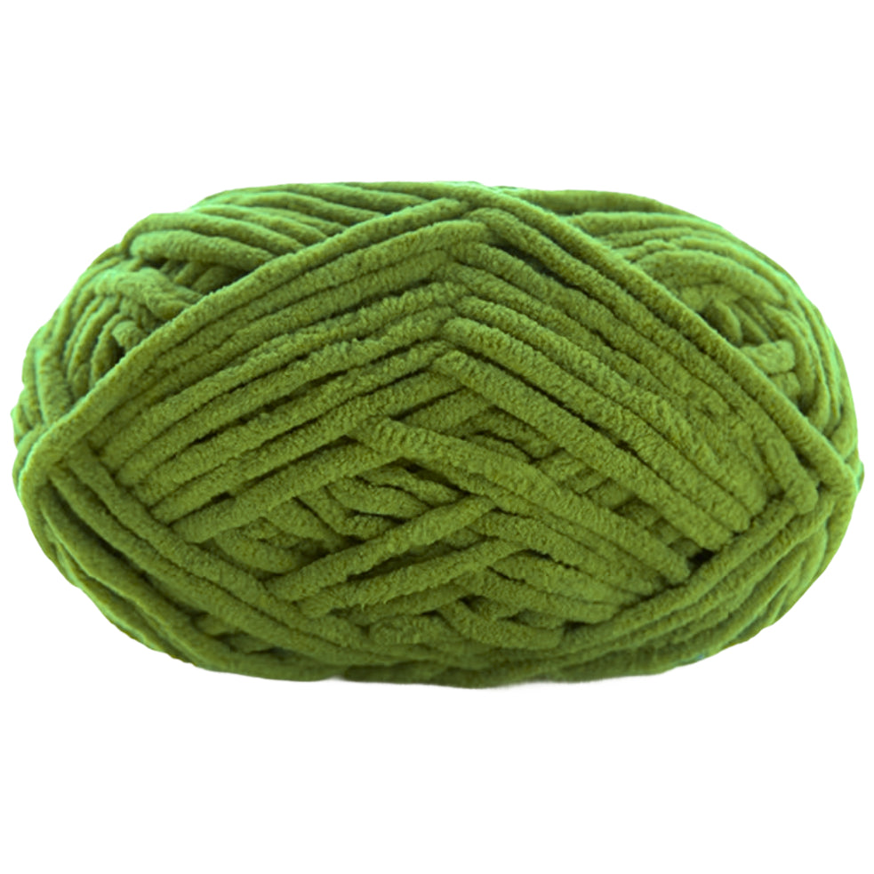 Super Bulky Chenille Velvet Yarn – Size 6 Fluffy Plush Yarn for Crocheting, Amigurumi, and Baby Blankets, 100g/3.53oz 120 yards