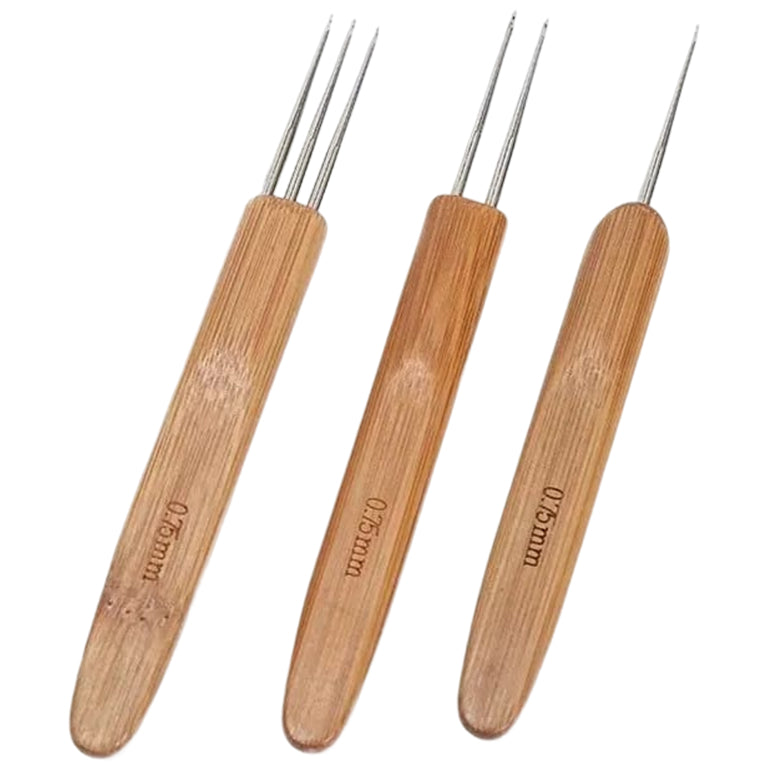 Dreadlock Crochet Hook Set for Hair Braiding, Dreadlocks Maintenance, and Crafting with Needles, Set of 3