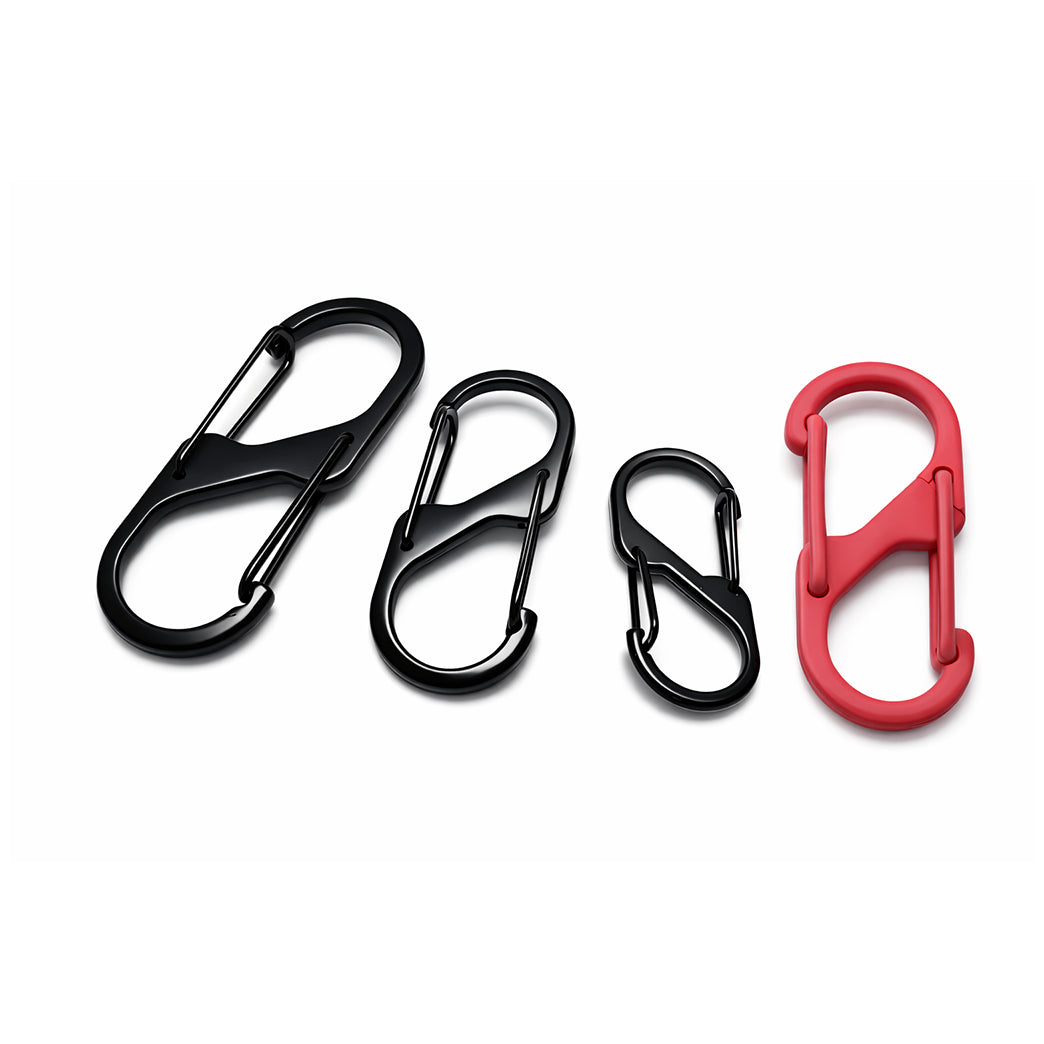 Anti Theft Zipper Clips Double Sided Spring S Carabiner Locks for Bags, Pack of 20