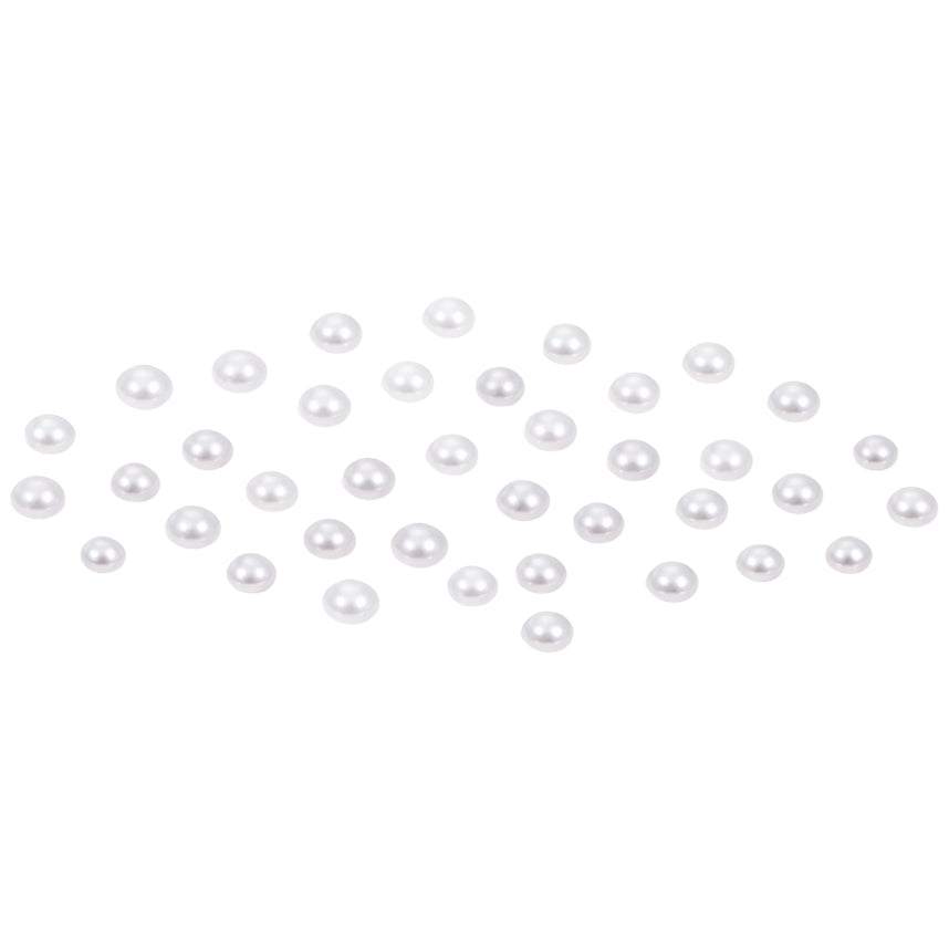 Half Round ABS Faux Flatback Pearls for Crafts Jewelry Scrapbooking and Nail Art Decoration