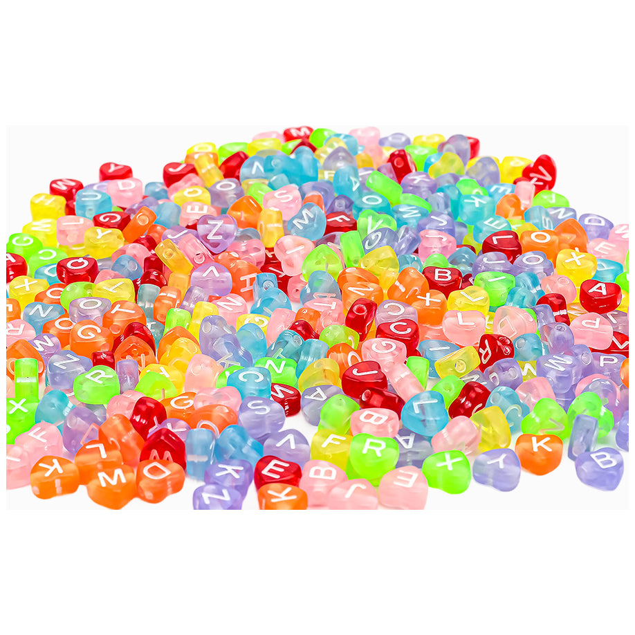 Acrylic Alphabet Letter Beads 4x7 mm for Friendship Bracelets Jewelry Making and DIY Crafts