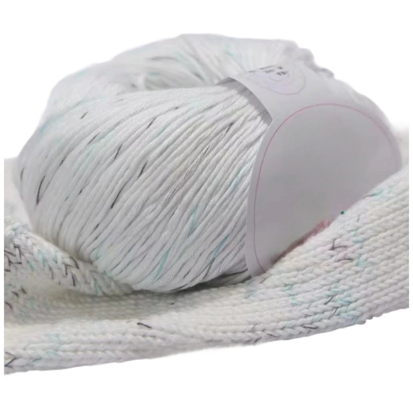 Pure Cotton Yarn 10 Strand Medium 3.5mm for Baby Crochet and Children Craft Projects, 50 Grams/1.76oz 153.11 Yards