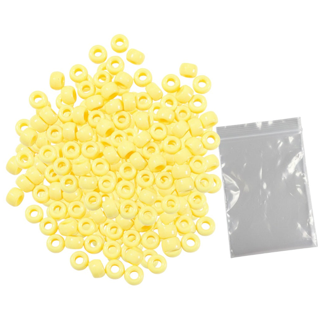 Plastic Pony Beads for Bracelets, Hair Braids, Jewelry Making and DIY Craft Projects