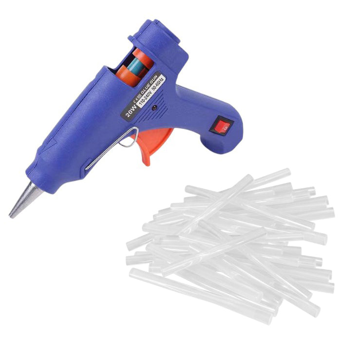 Mini Hot Glue Gun with Precision Nozzle and Easy Squeeze Trigger for Crafts, Repairs and DIY Projects