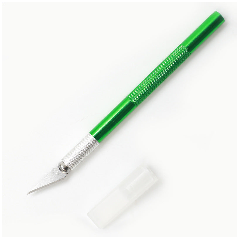 Precision Aluminum Utility Knife with Safety Cap for Fine Cutting Crafts DIY Projects Paper Cardboard and Vinyl