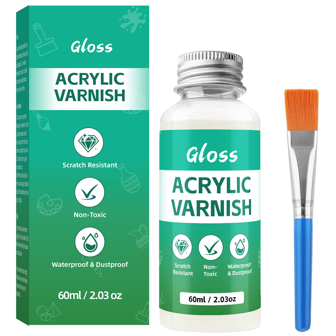 Air Dry Clay Glaze Varnish for Protective Coating and Quality Finish Prevent Cracking Scratches and Wear