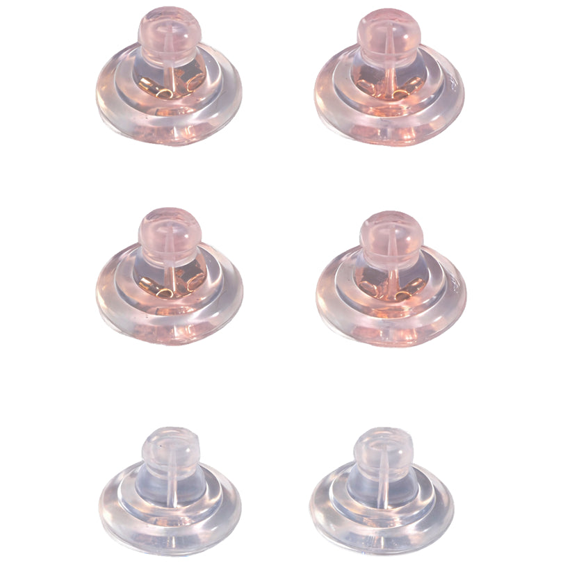 Silicone Earring Backs Replacement Hypoallergenic Secure Stoppers For Stud Earrings Droopy Ears Adults, Pack of 6