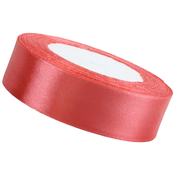 Single Face Polyester Satin Ribbon 1 Inch 25 Yards Solid Fabric for Gift Wrapping Bows and Decor