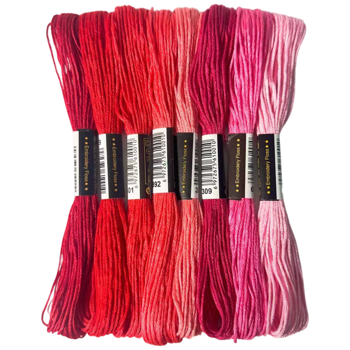 8 Skeins Gradient Embroidery Floss Thread, 6-Strand Cross Stitch and Bracelet Making Yarn Set