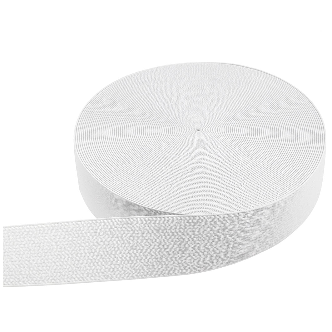 1 Inch Elastic Band 12 Yards Roll White for Sewing, Waistbands, Pants, Crafts, and DIY