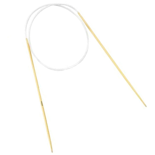 Carbonized Bamboo Circular Knitting Needles with Clear Cables – 47 Inches for Smooth Knitting