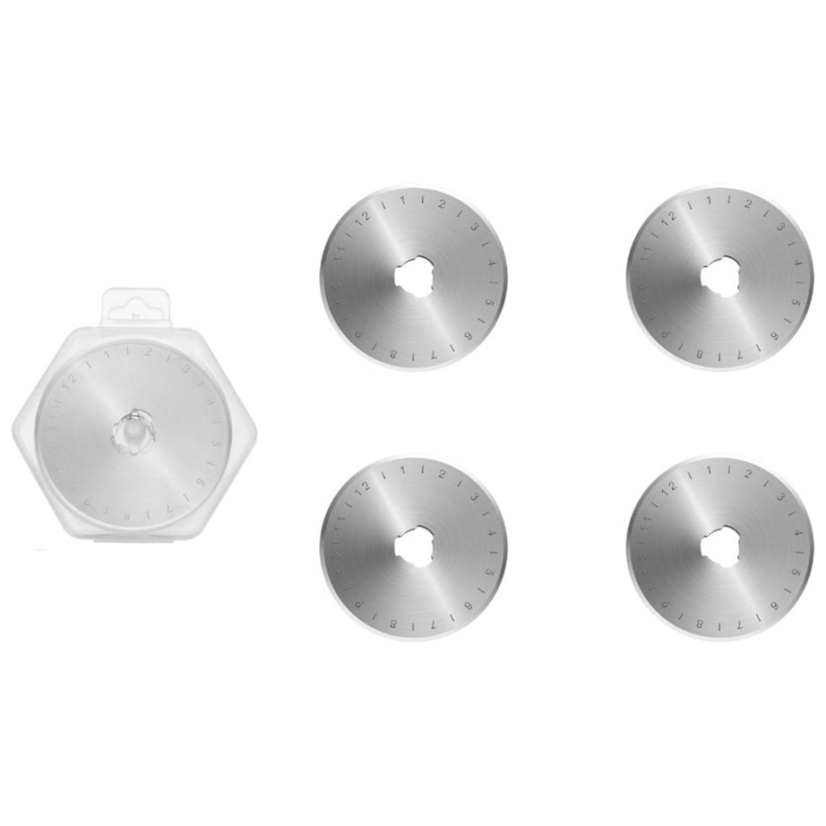 Rotary Cutter Replacement Blades Compatible with Olfa and Fiskars for Quilting, Sewing, Scrapbooking and Craft Cutting Tools