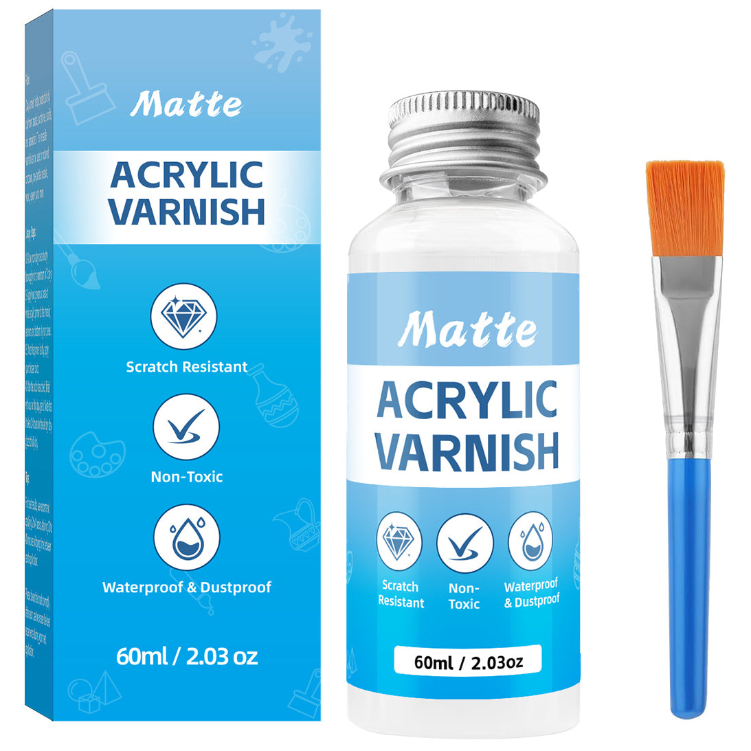 Air Dry Clay Glaze Varnish for Protective Coating and Quality Finish Prevent Cracking Scratches and Wear