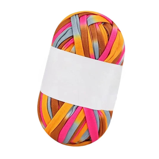 Polyester T-Shirt Yarn for Crochet Bags, Baskets, Coasters, and Crafts, 100g/3.53oz 48 Yards
