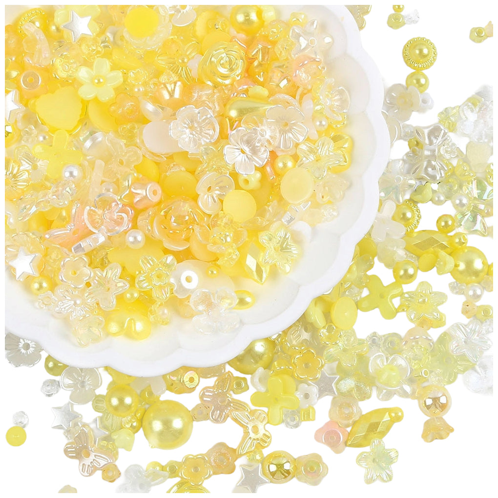 Assorted Acrylic Resin Beads Flatback Half Round Pearls for Jewelry Making DIY Crafts Bracelets Earrings Necklaces, Pack of 260