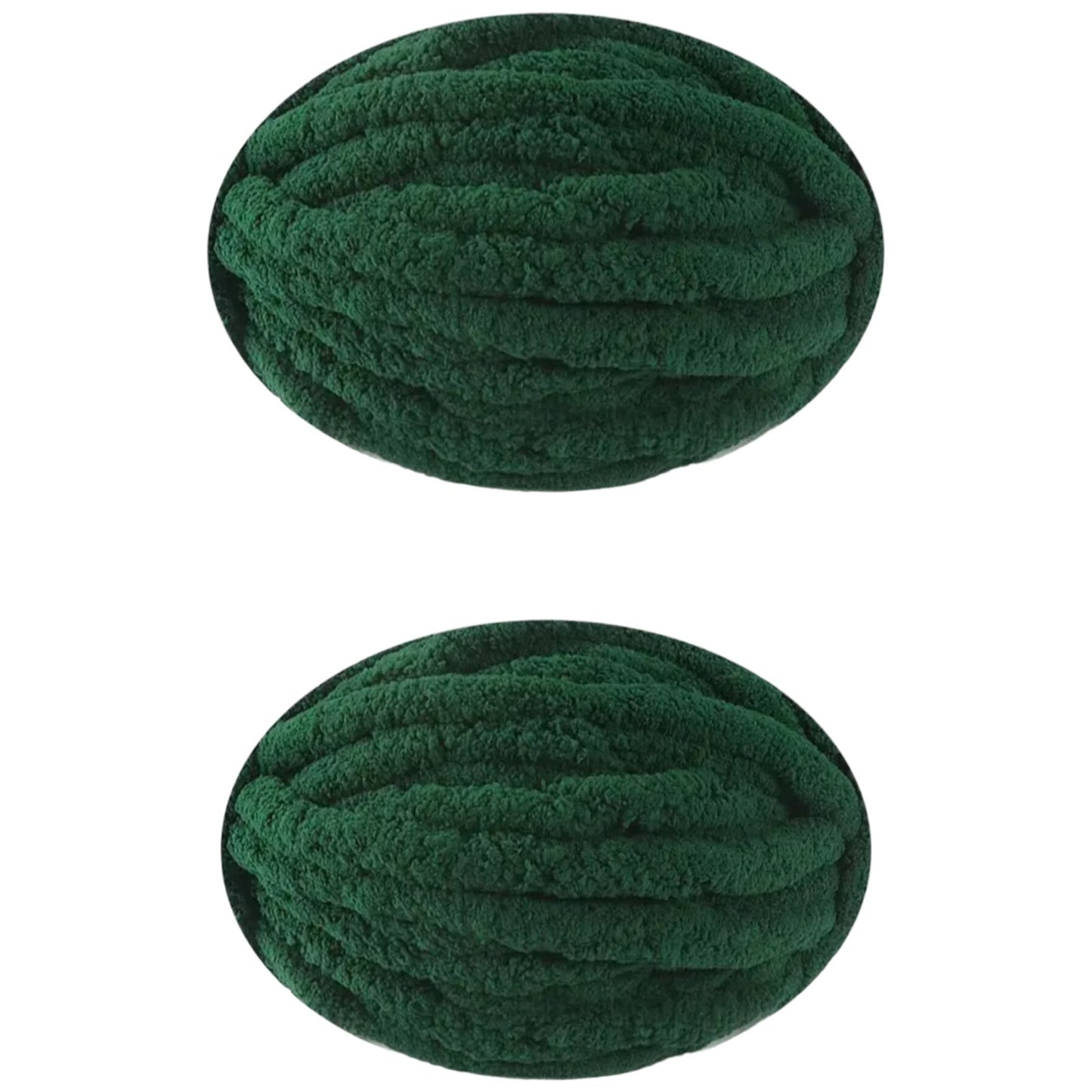 Jumbo Chunky Chenille Yarn for Knitting Crochet Weaving Blankets and DIY Craft Projects 250 Grams/8.82oz 29.53 yards, Pack of 2