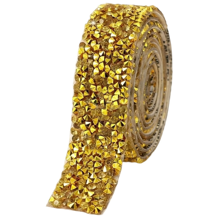 1 Yard Self Adhesive Rhinestone Ribbon Roll Resin Crystal Trim for Crafts Clothing Bags Shoes DIY Decorations