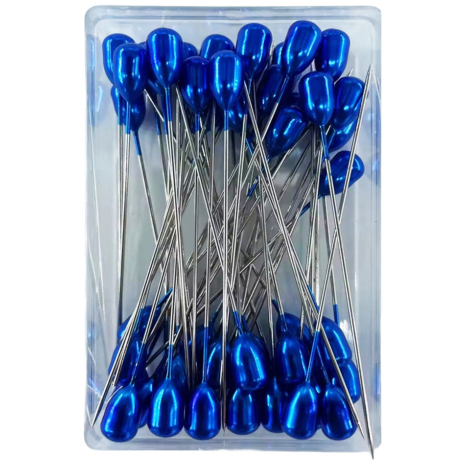 Teardrop Pearl Head Pins 54mm Sewing Wedding Bouquet Corsage Jewelry Craft Pins DIY Floral Decorations, Pack of 100