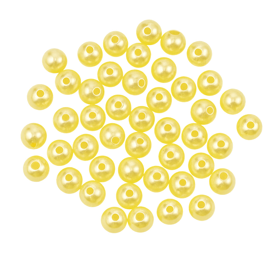 8mm White Plastic Pearl Beads for Jewelry Making, Crafts, and DIY Decorations, 1800 Pcs