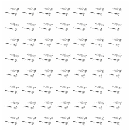 Invisible Plastic Earring Stud Pins Blank Findings for DIY Jewelry Making Hypoallergenic Lightweight Craft Supplies