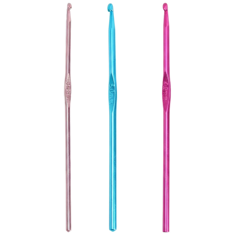 Colorful Aluminum Crochet Hooks Single Head Metal Crochet Needles for Sweater Knitting, Yarn Crafts and DIY Crochet Projects
