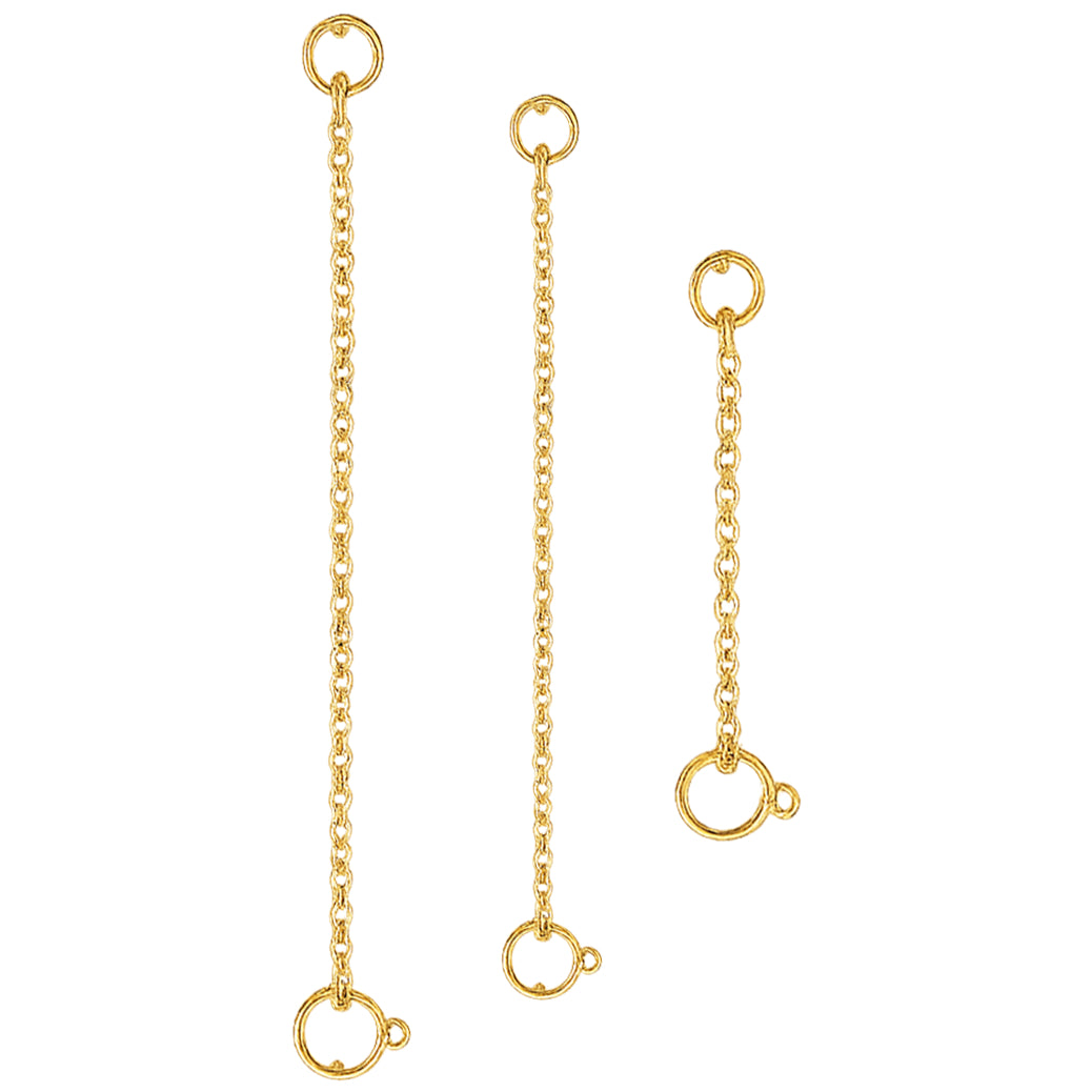 14K Gold Necklace Extender Chain 925 Sterling Silver Bracelet Anklet Extension Chain for Jewelry