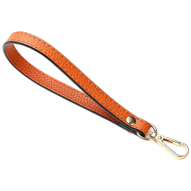 PU Leather Wristlet Strap with Metal Clasp, Replacement Hand Strap for Wallets, Purses, Clutches, and Keys