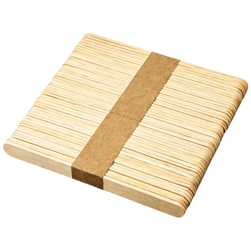 Jumbo 6 Inch Wooden Craft Sticks Multi Purpose Popsicle Sticks for Ice Cream Waxing Tongue Depressor DIY Crafts