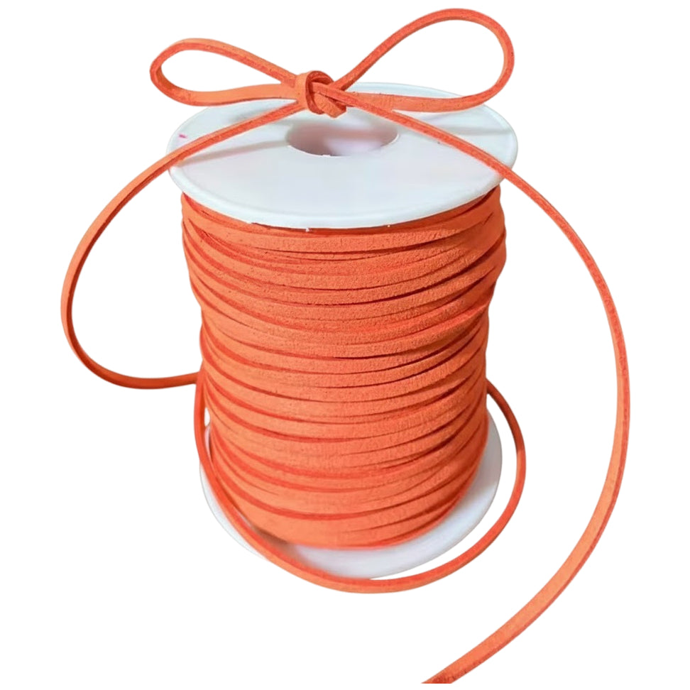 Flat Suede Leather Cord 50 Yards Faux Leather String for Jewelry Making, Bracelets, Necklaces and Craft Projects