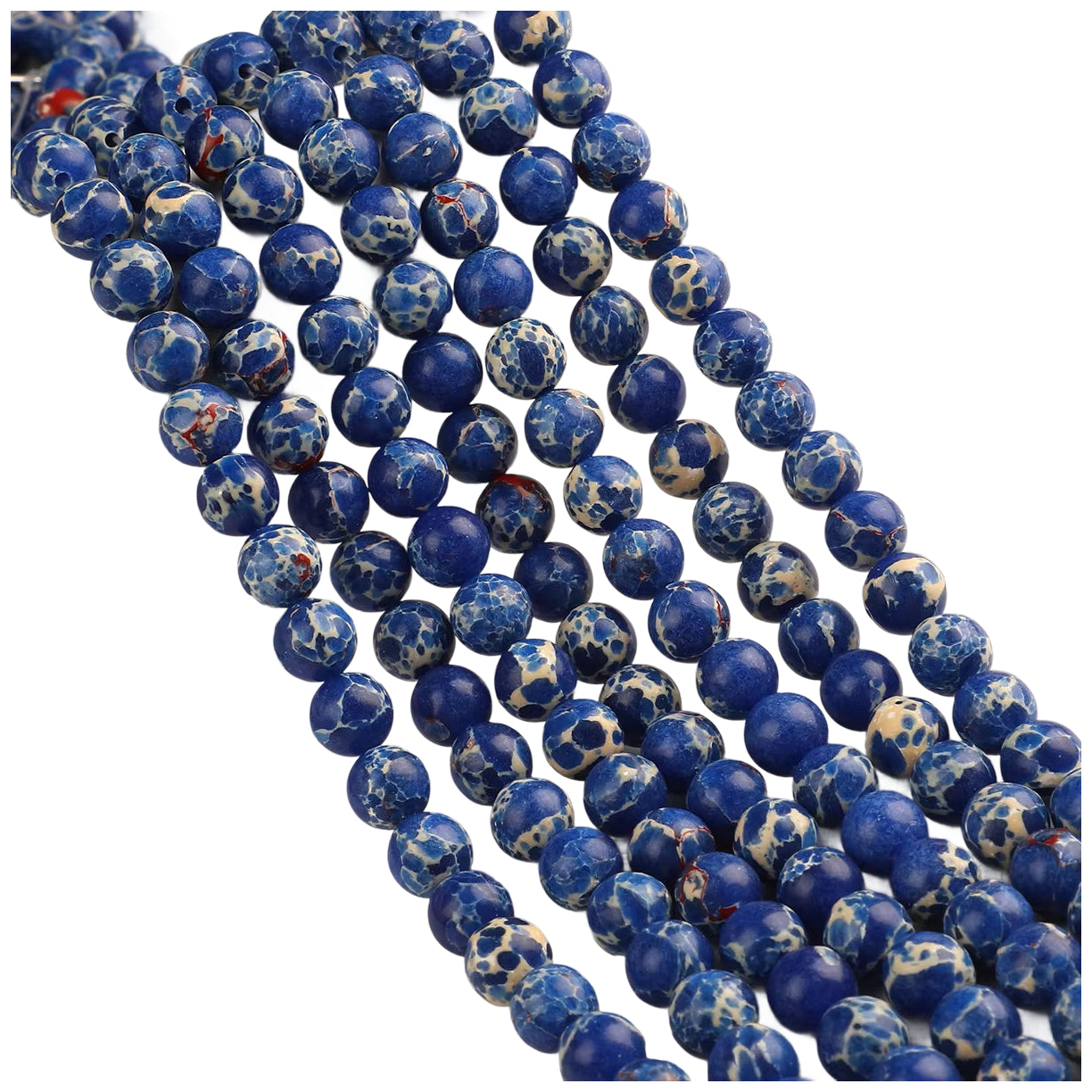 Natural Agate Round Gemstone Beads Polished Stone Loose Beads for Jewelry Making 15 Inch Strand