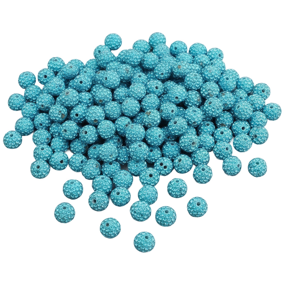 Sparkle Rhinestone Clay Beads Round Disco Spacer Beads for Jewelry Making, Bracelets, Earrings and DIY Craft Projects