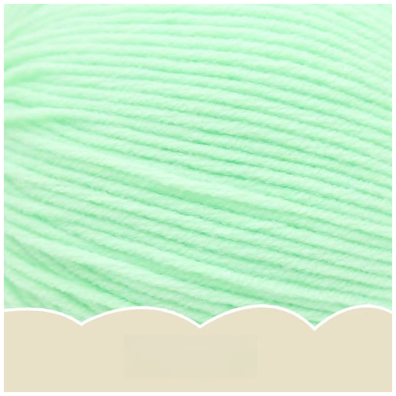 Green Super Soft 4-Ply 50g/1.76oz, 180yds Cotton Acrylic Blend Yarn, Sport Weight for Sweaters, Dolls, and Baby Crochet