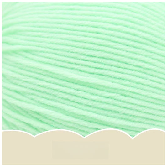 Green Super Soft 4-Ply 50g/1.76oz, 180yds Cotton Acrylic Blend Yarn, Sport Weight for Sweaters, Dolls, and Baby Crochet