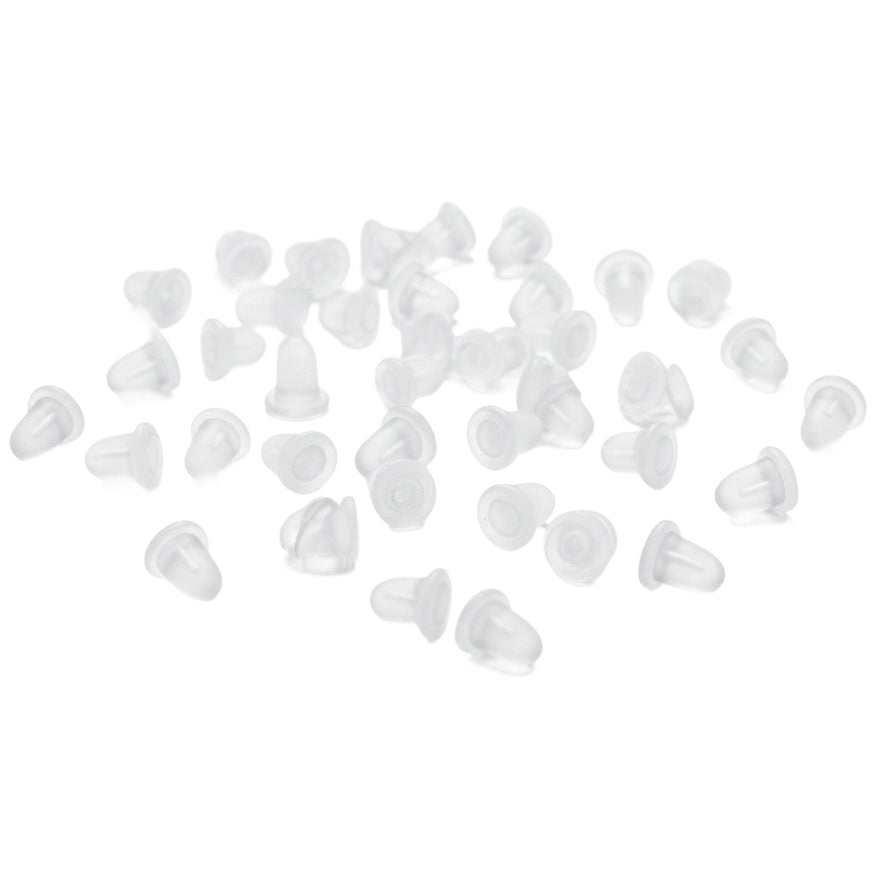 Clear Silicone Rubber Earring Backs for Studs and Hooks Secure Hypoallergenic Safety Stoppers