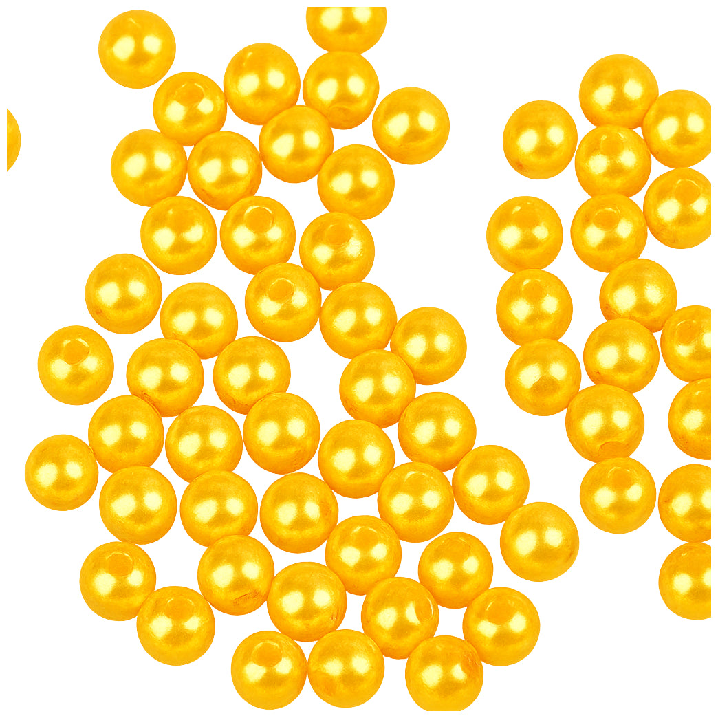 8mm White Plastic Pearl Beads for Jewelry Making, Crafts, and DIY Decorations, 1800 Pcs