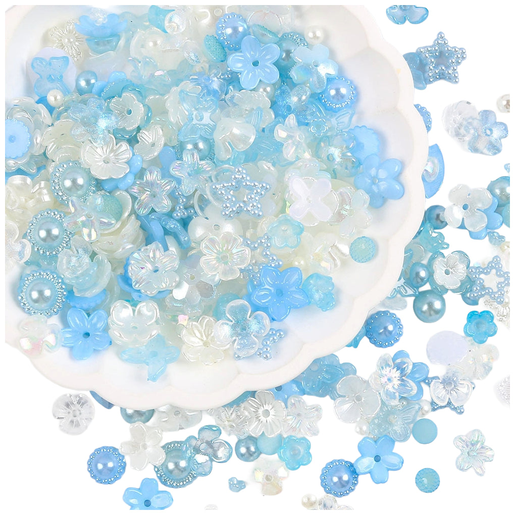 Assorted Acrylic Resin Beads Flatback Half Round Pearls for Jewelry Making DIY Crafts Bracelets Earrings Necklaces, Pack of 260
