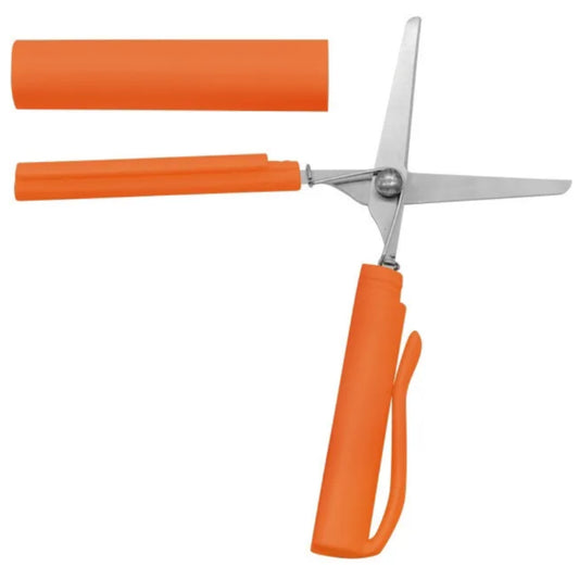 Compact Folding Pen Scissors with Cover for School, Travel, Scrapbooking, and DIY Crafts