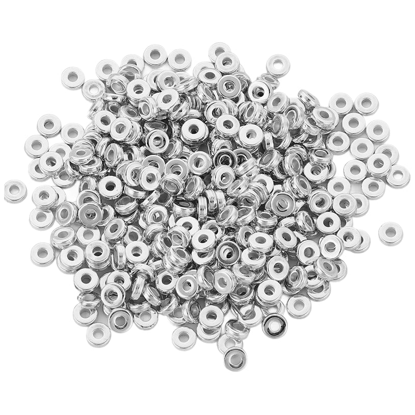 6mm Gold Flat Round Spacer Beads Disc Loose Beads for Diy Jewelry Bracelet Necklace Crafts, Pack of 1000