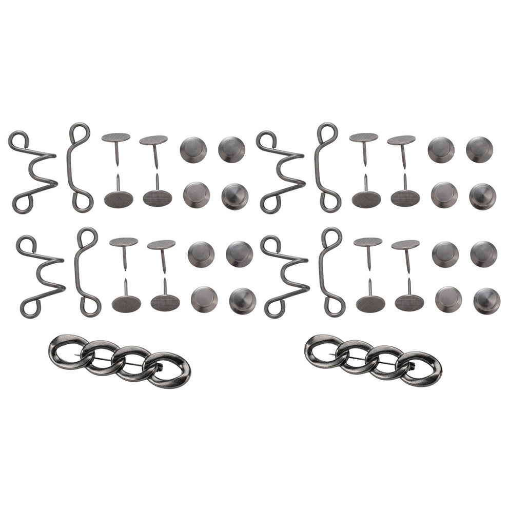 4 Sets Waist Cinching Buckles and 2pcs Pin Waist Cincher Clips for Jeans Dresses Skirts No Sew