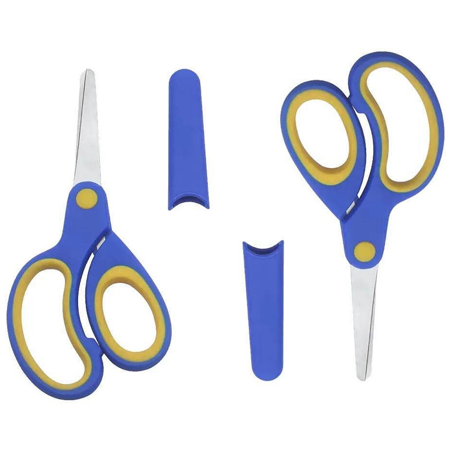 5 Inch Kids Safety Scissors with Blunt Tip and Cover for Toddler Paper Cutting Crafts Ages 4-9