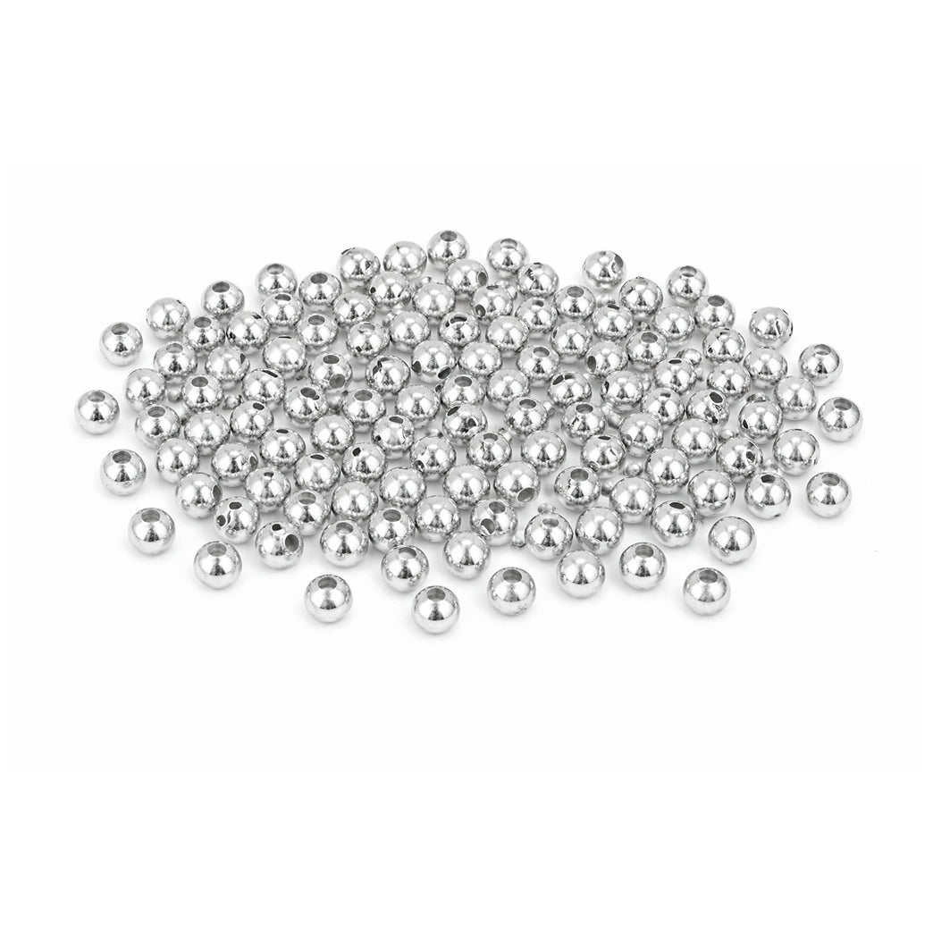 4mm Round Brass Beads for Jewelry and Bracelet Making, Pack of 300