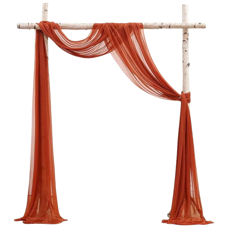 Sheer Chiffon Wedding Arch Draping Fabric 29" x 19 Ft for Events Decorations